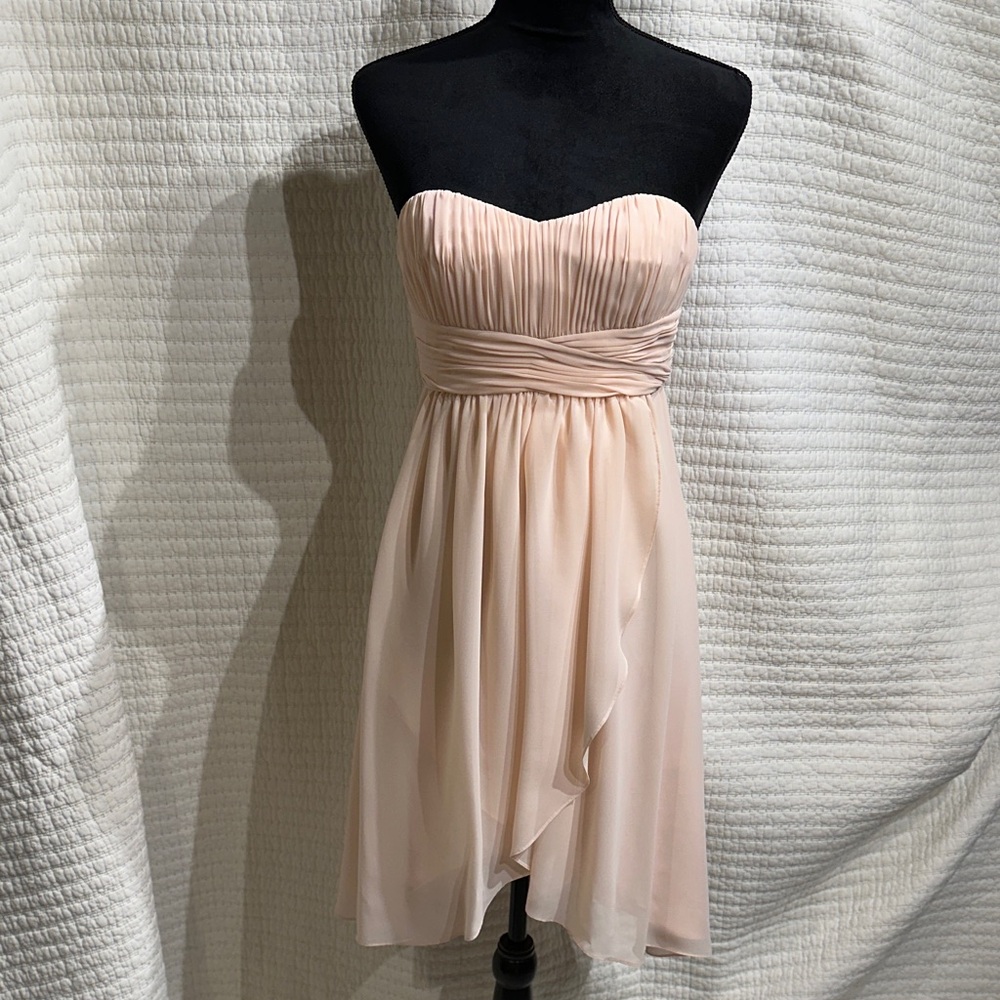 Anthropologie Hitherto Pink Strapless Knee Length Cocktail Dress MSRP $120 NWT
